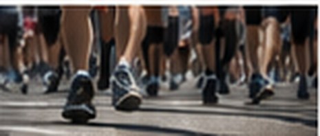 Runners at the start of a 5K