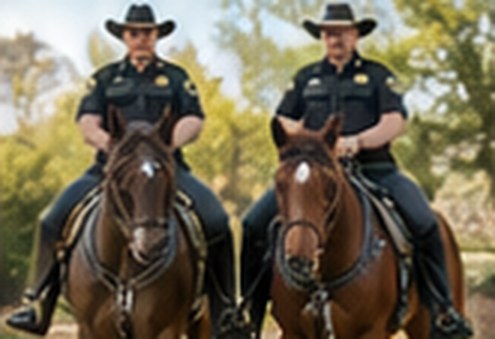 Two mounted deputies on horseback
